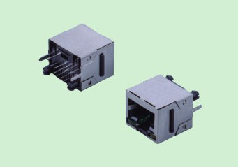 RV011-1 RJ45立式有耳带壳带灯
