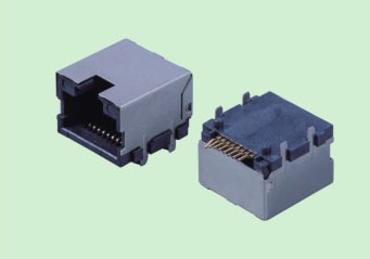 RJ45插座TAB UP屏蔽壳脚插板焊脚SMT贴板网络接口