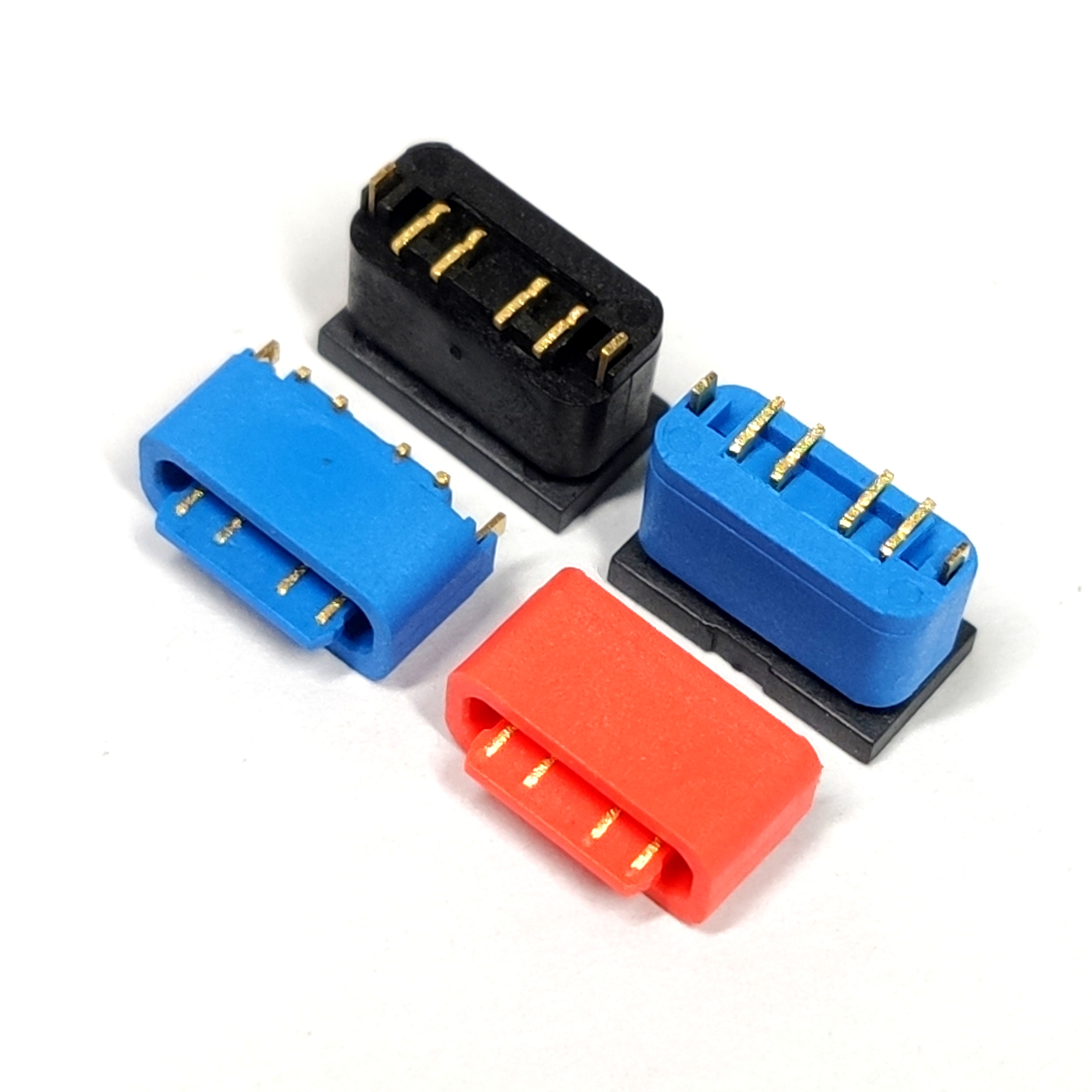 TYPE-C 4P母座 全塑绝缘短体立贴H5.0 外漏端子加盖
