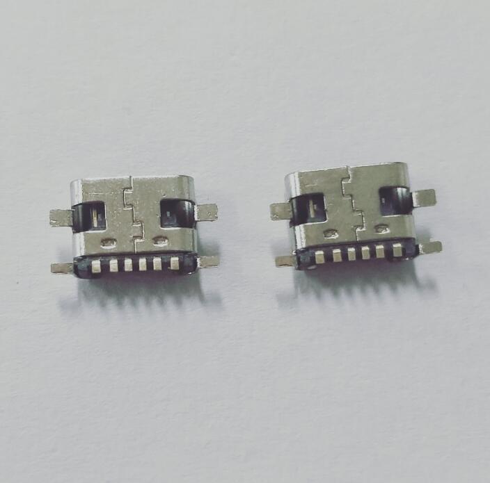 TYPE-C母座6P板上四脚全贴SMT
