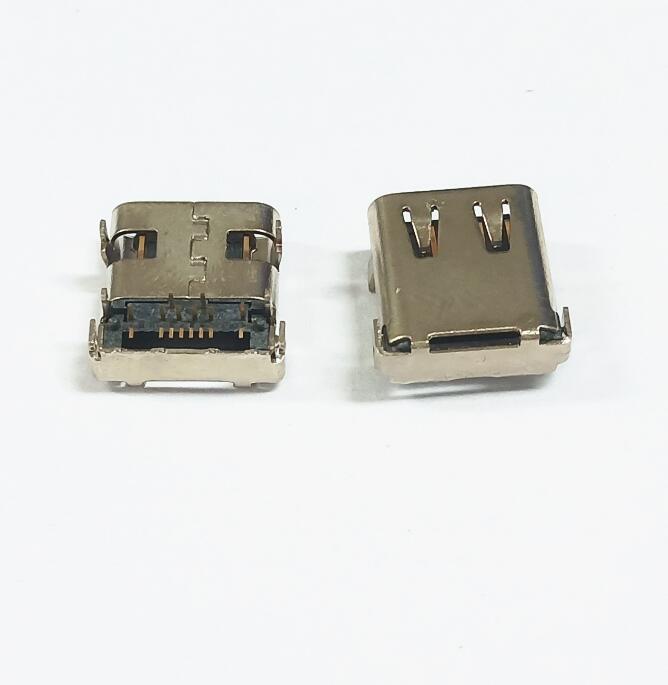 TYPE-C 14P母座7PSMT+7PDIP 9.87长