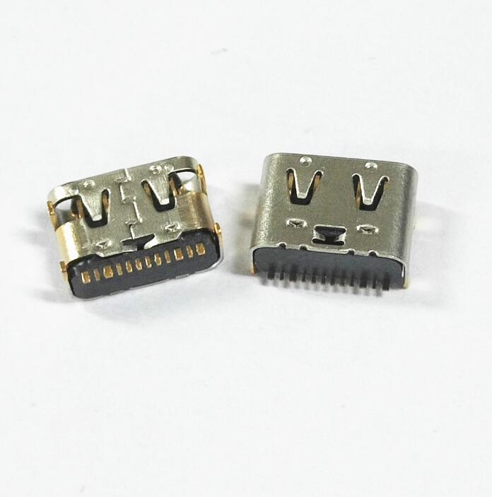 TYPE-C  16p板上母座贴片带弹6.2MM长