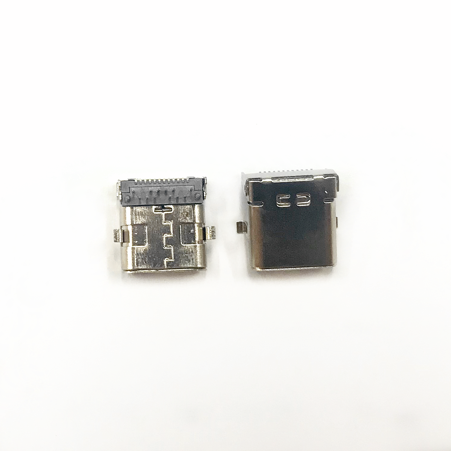 TYPE C 24P母座 板上前贴后插 双壳 10.0/8.65长 有弹