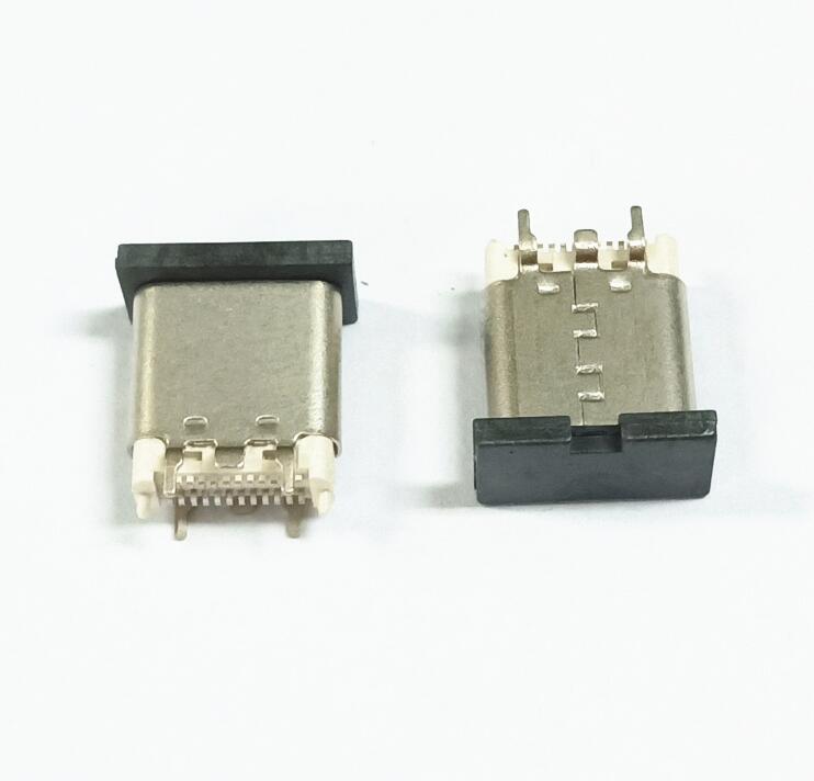 TYPE-C 24P立式贴片母座白胶8.8H  9.3H  10.5H