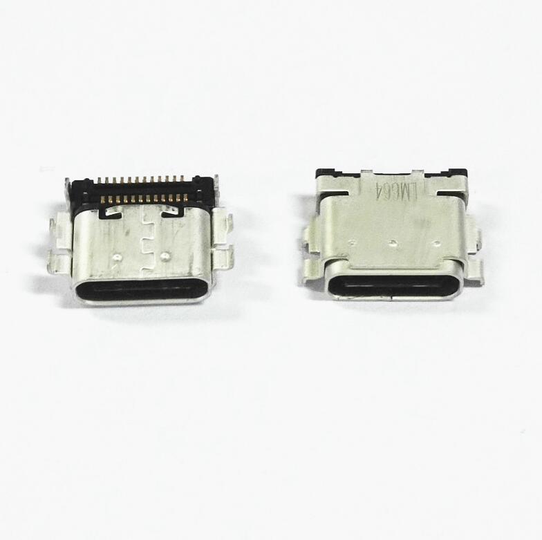 TYPE-C 24P双排贴片沉板1.4六脚母座