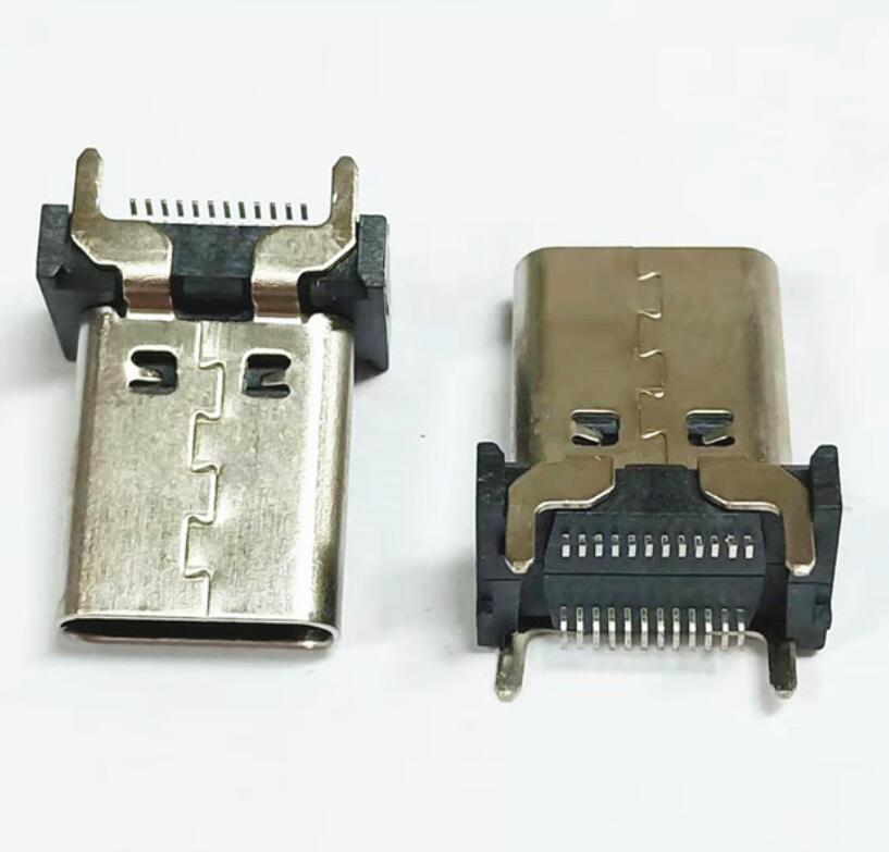TYPE C 24P母座 直立式15.0H-13.5H-13.0H-12.0H四脚插板 立贴