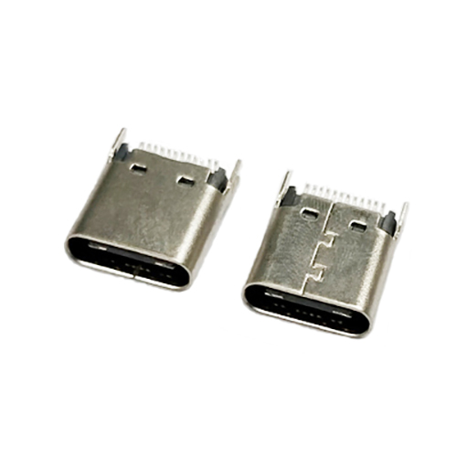 TYPE C 24P母座 夹板1.0厚L=9.3MM长