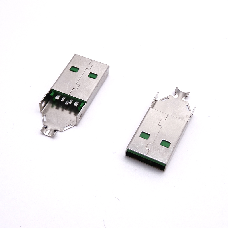 USB 5P夹板公头 OPPO大电流两件套公头 夹板式