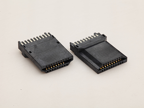 HDMI A型19P公头 全塑无外壳 焊线式公头 带线夹 自动焊加锡