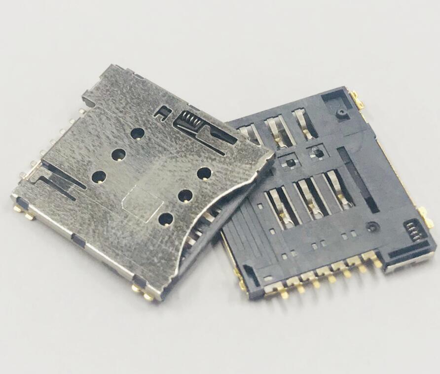 MICRO SIM 7P卡座 自弹 防呆 全贴
