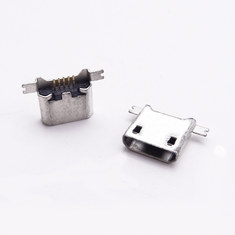 MICRO USB 5P母座 沉板1.17 SMT 后两脚 全贴直边