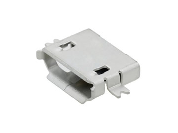 MICRO USB 5P母座 沉板1.0两脚全贴SMT 卷边